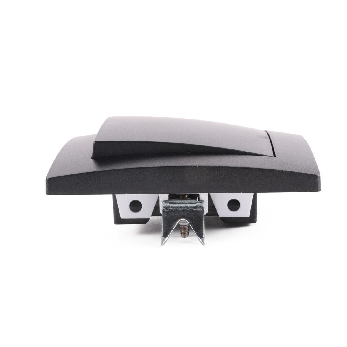 Wandcontactdoos - schakelaar - inbouw - zwart - 81 x 81 mm - 250V AC/10A -