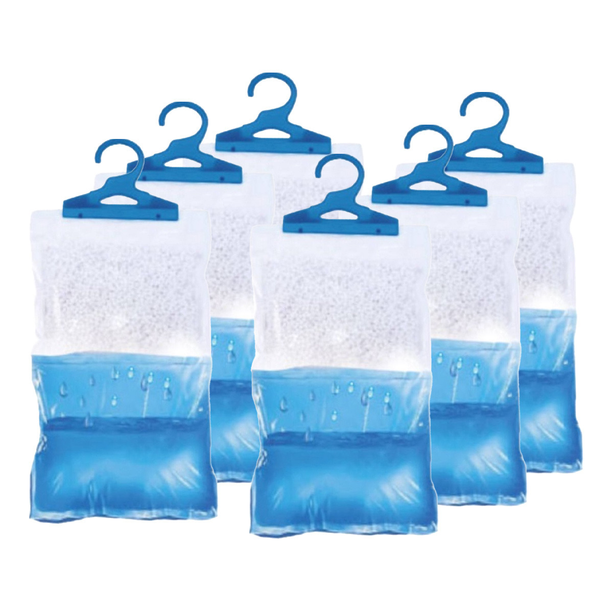 Vochtopnemer - 6x - lavendel geur - Tegen schimmel/condens - ophang haak - vochtvanger -