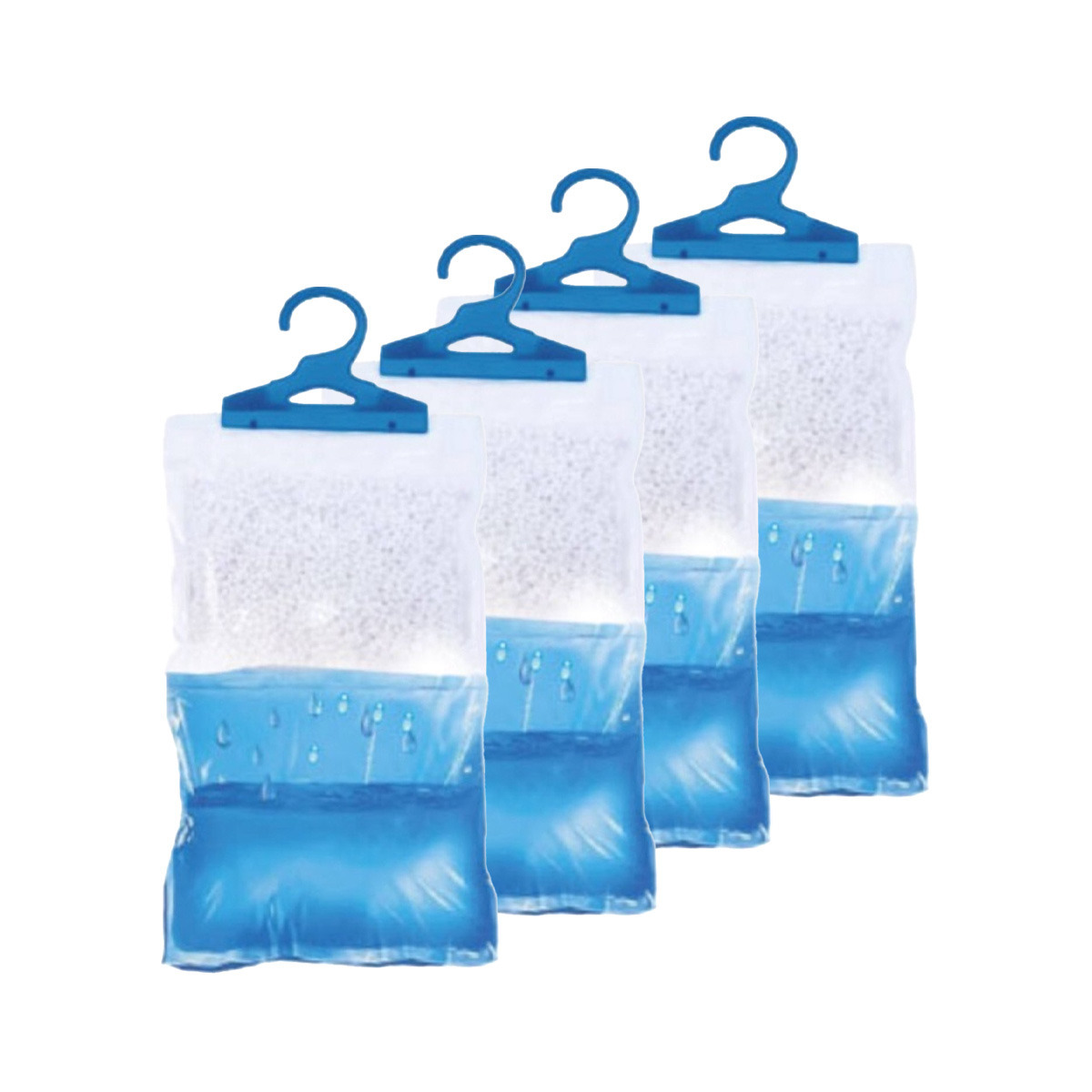 Vochtopnemer - 4x - lavendel geur - Tegen schimmel/condens - ophang haak - vochtvanger -