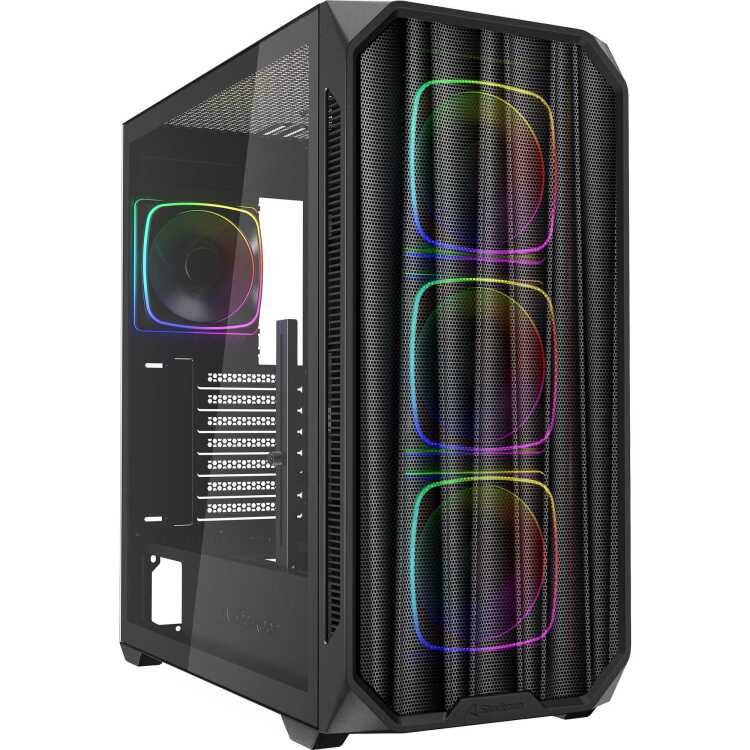 Sharkoon AK5M RGB tower behuizing 2x USB-A | 1x USB-C | RGB | Tempered Glass