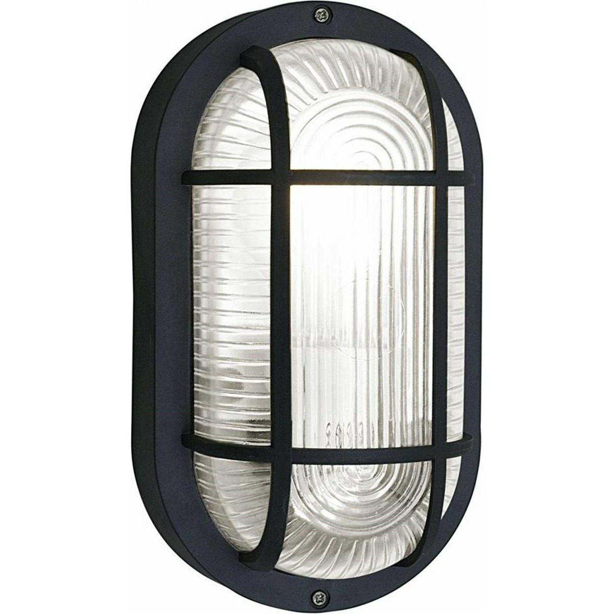 Buitenlamp - ovaal - bulleye lamp - zwart - E27 - waterdicht IP54 -