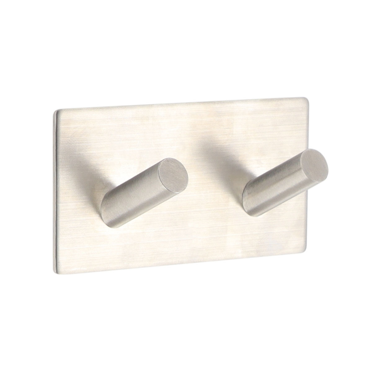 Handdoek haakjes vierkant - 9 x 3 x 5 cm - zilver - Zelfklevende ophang haakjes - Metaal -