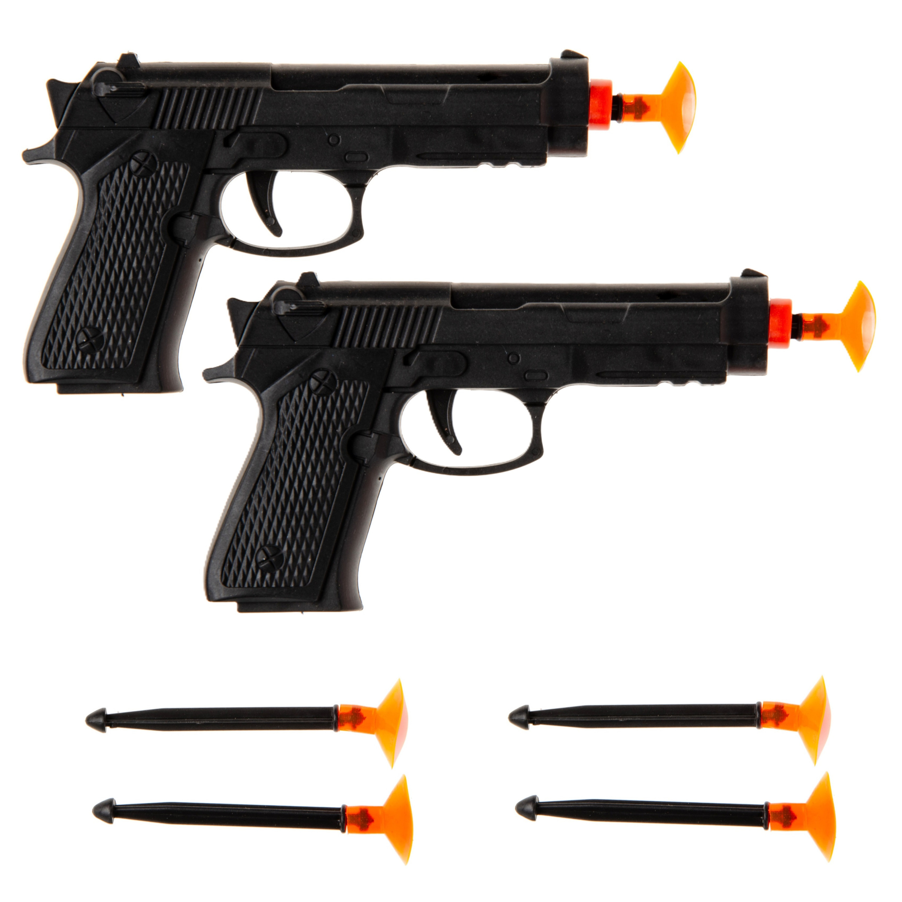 Politie speelgoed set - 2x - pistool met pijltjes - verkleed rollenspel - plastic - voor kinderen -