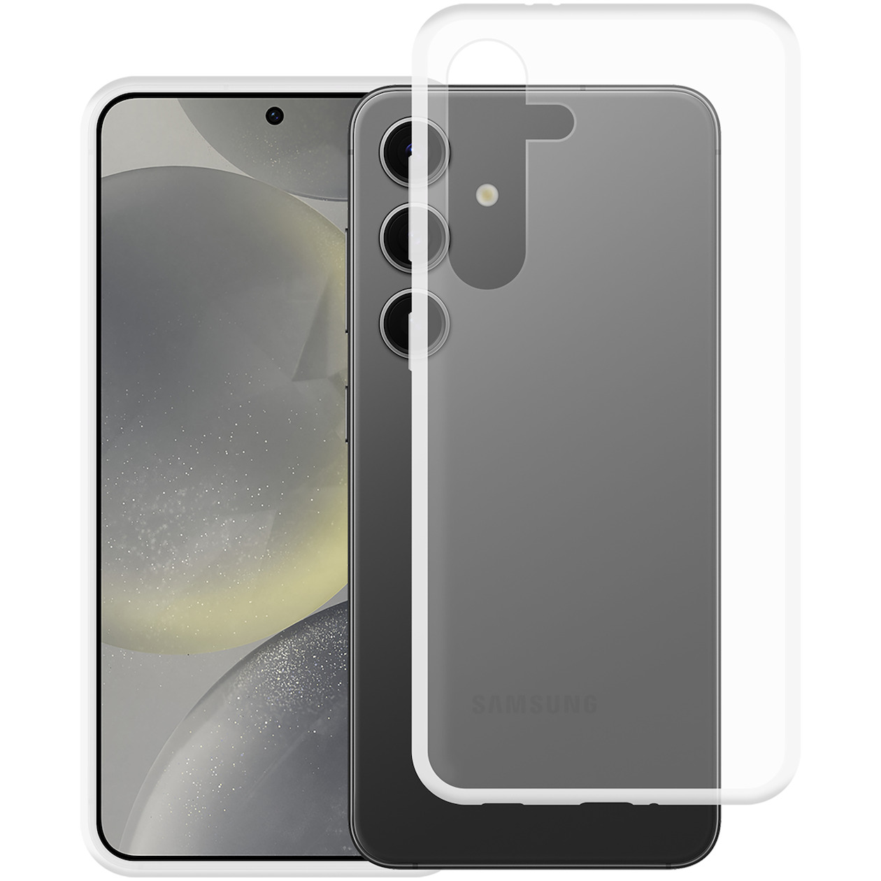 Just in Case Soft TPU Case voor Samsung S24 Telefoonhoesje Transparant