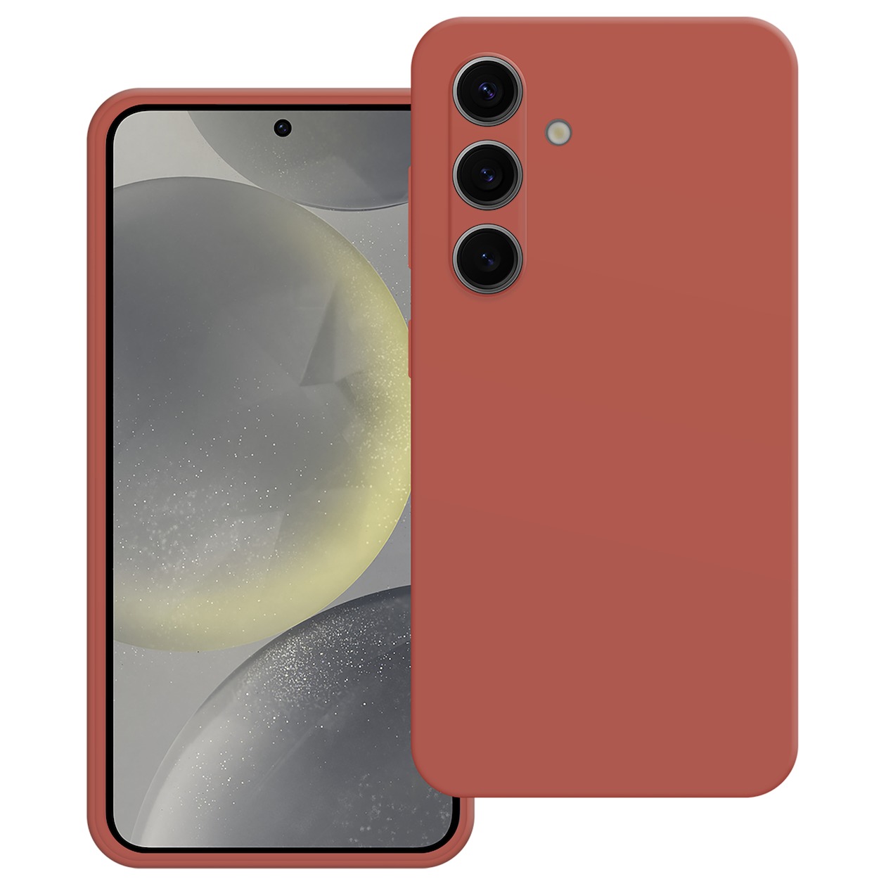 Just in Case Premium Liquid Color TPU Case voor Samsung S24 Telefoonhoesje Rood