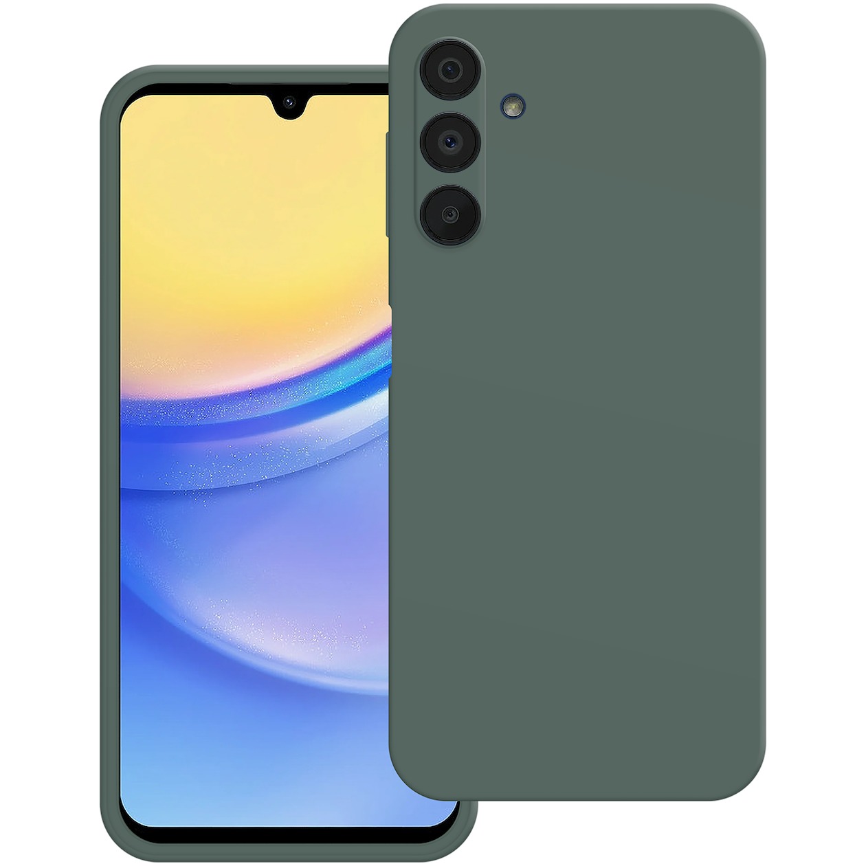 Just in Case Premium Liquid Color TPU Case voor Samsung A15 4G/5G Telefoonhoesje Groen