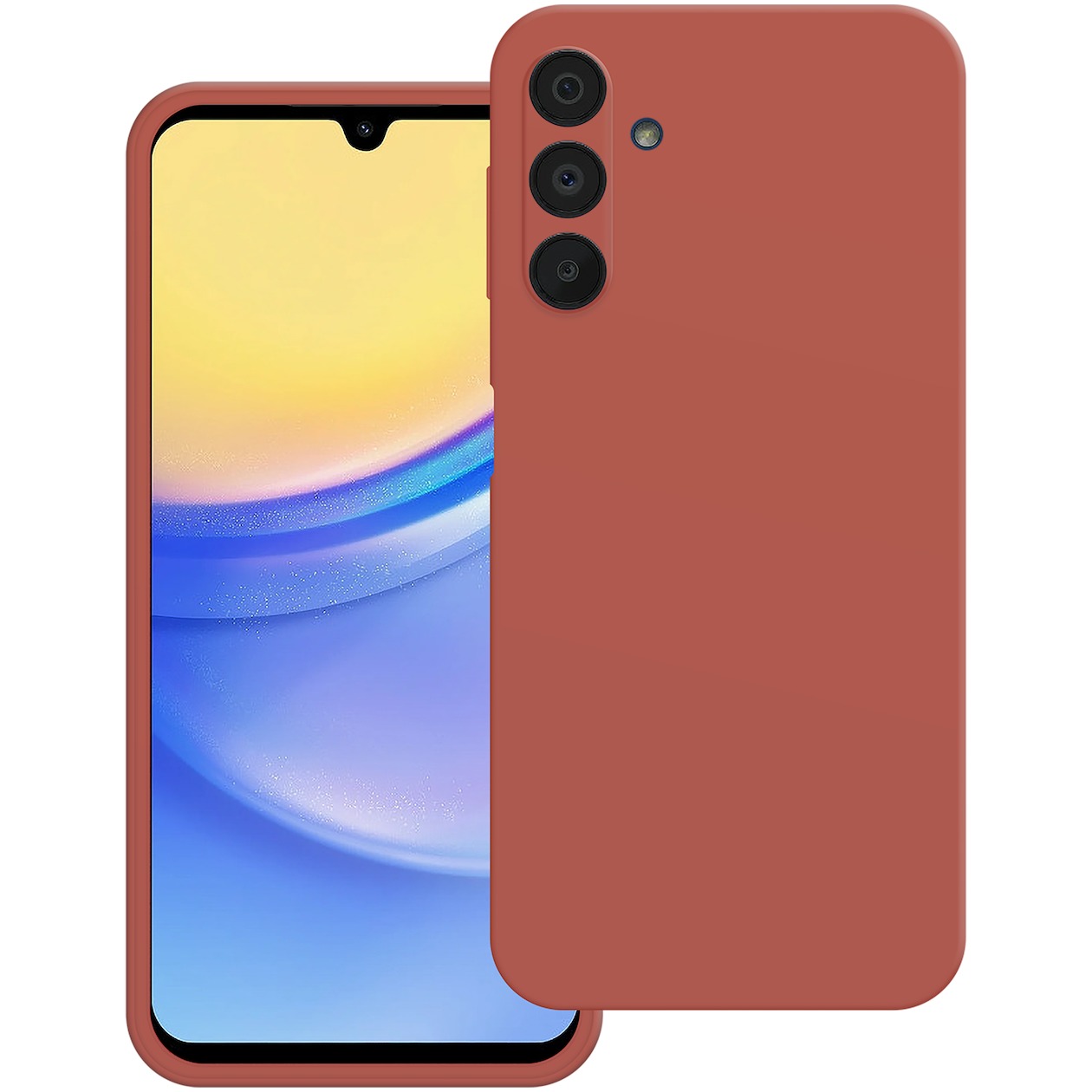 Just in Case Premium Liquid Color TPU Case voor Samsung A15 4G/5G Telefoonhoesje Rood