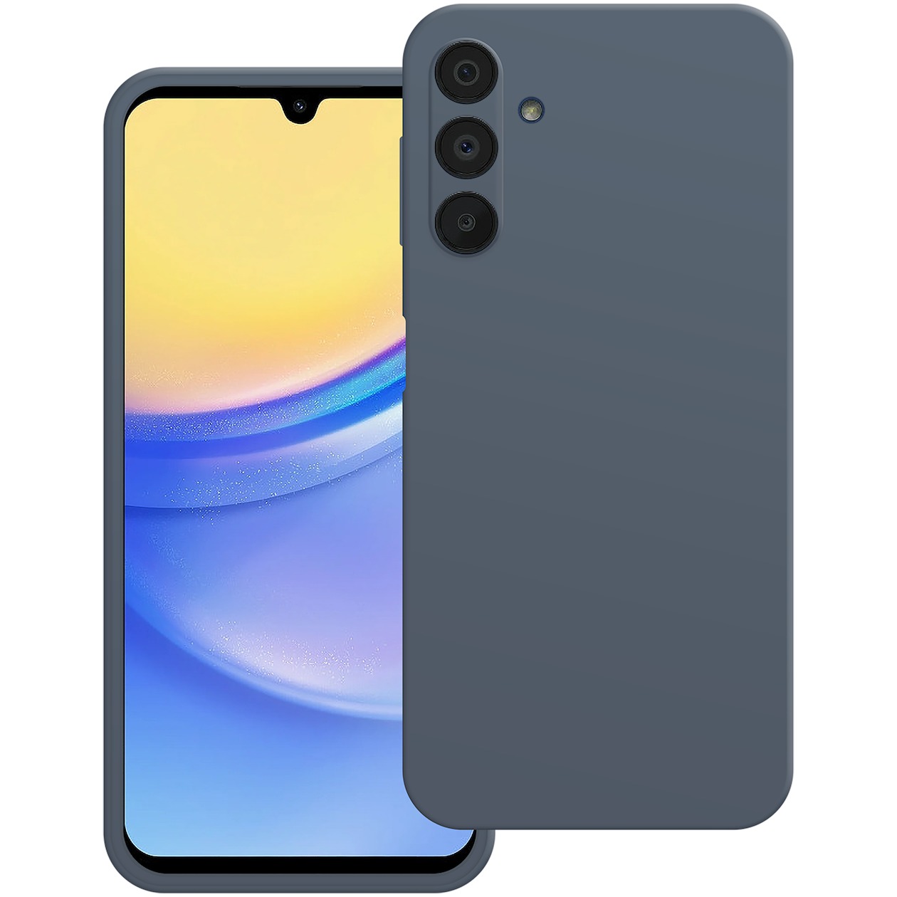 Just in Case Premium Liquid Color TPU Case voor Samsung A15 4G/5G Telefoonhoesje Blauw