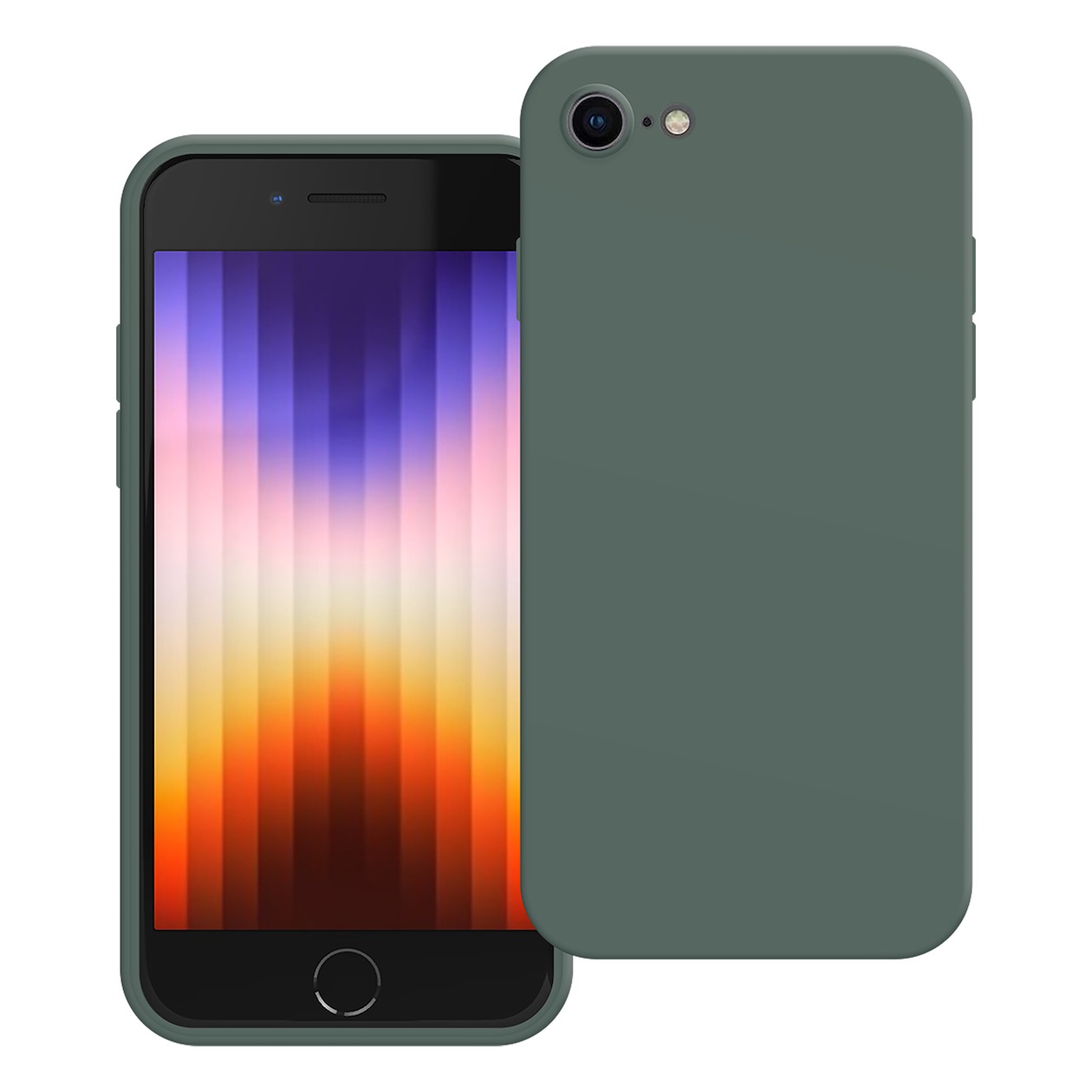 Just in Case Premium Liquid Color TPU Case voor Apple iPhone SE 2022 Telefoonhoesje Groen