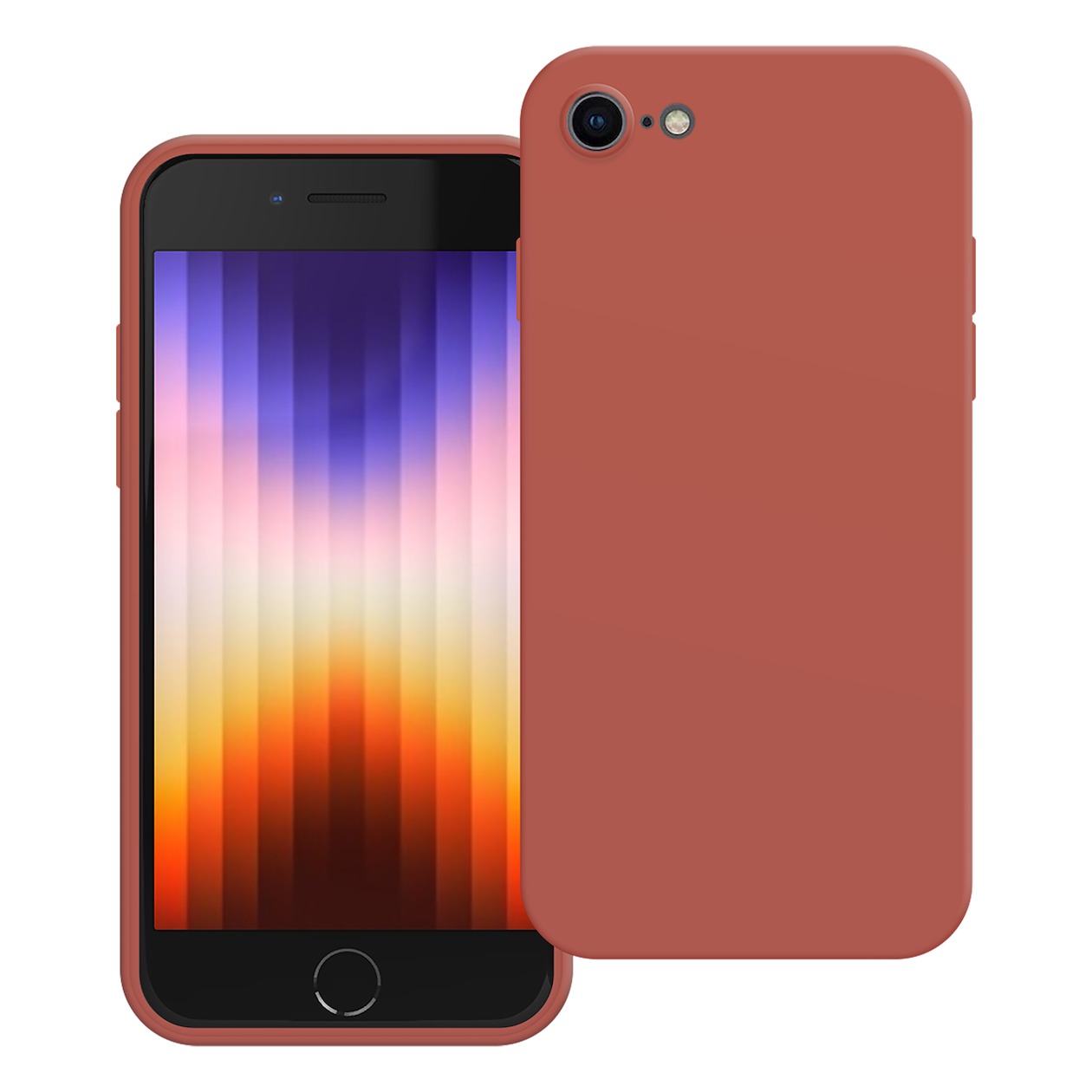 Just in Case Premium Liquid Color TPU Case voor Apple iPhone SE 2022 Telefoonhoesje Rood