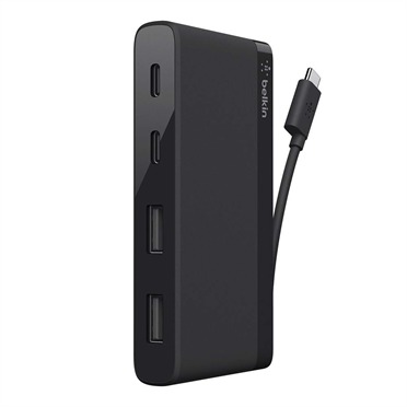 Belkin USB-C 4-Port Mini Hub USB Hub Zwart