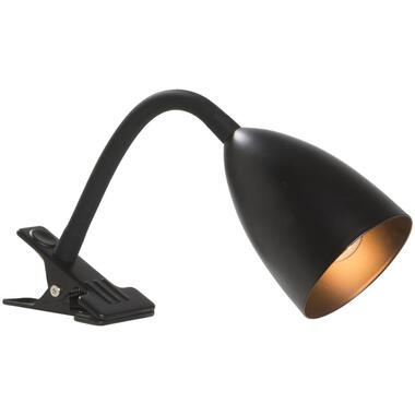 Bureaulamp knijper - zwart metaal - E14 - 35xØ9 cm - Leen Bakker