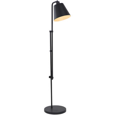Vloerlamp Xemm - zwart metaal - E27 - 110x30xØ25 cm - Leen Bakker