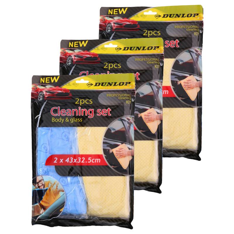Poetsset - 6x Poetsdoeken - zeemspons - auto / ramen  - Auto accessoires -