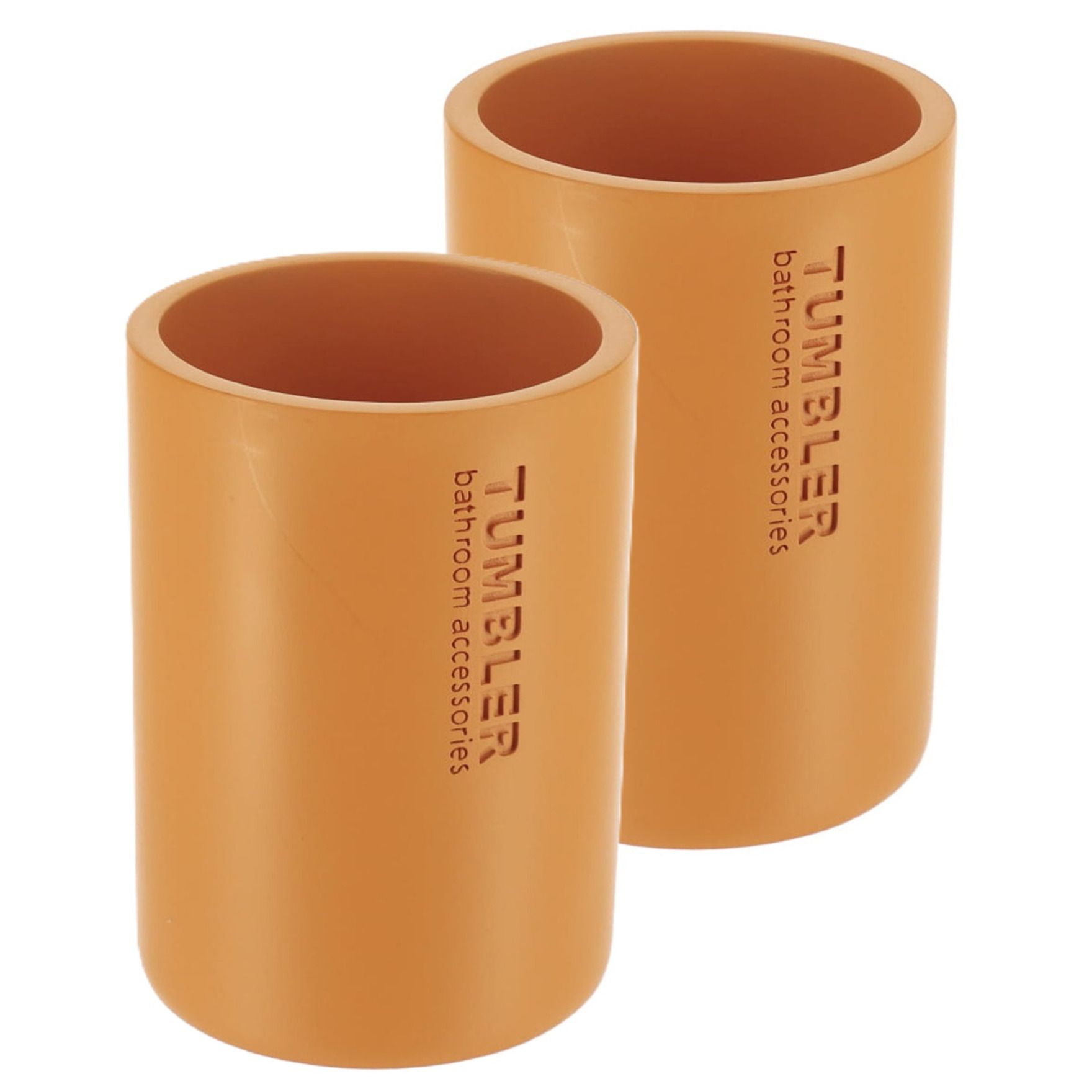 Tendance Tandenborstelbeker 102 serie - 2x - mosterdgeel - PS - 7,5 x 10,7 cm -