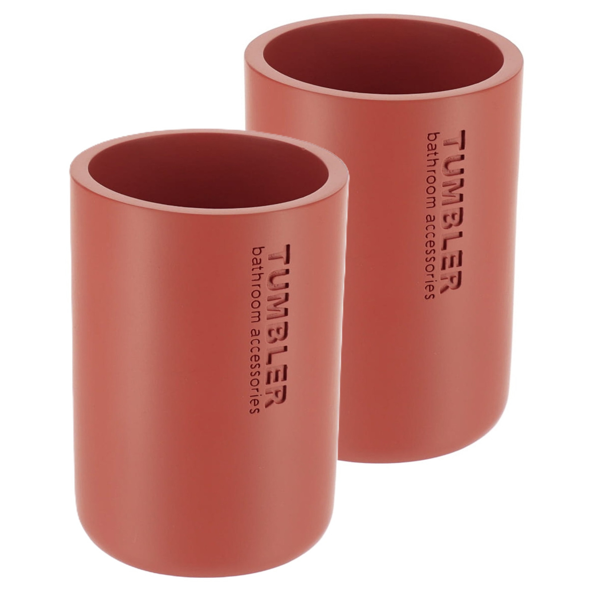 Tendance Tandenborstelbeker 102 serie - 2x - terracotta - PS - 7,5 x 10,7 cm -