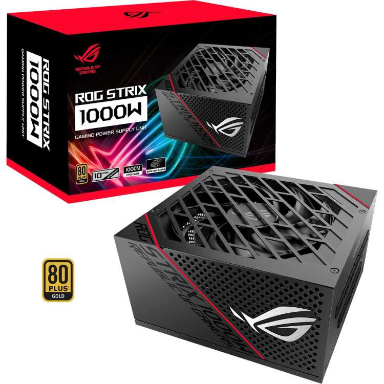 ASUS ROG STRIX 1000W voeding 4x PCIe, 1x 12VHPWR, Kabelmanagement