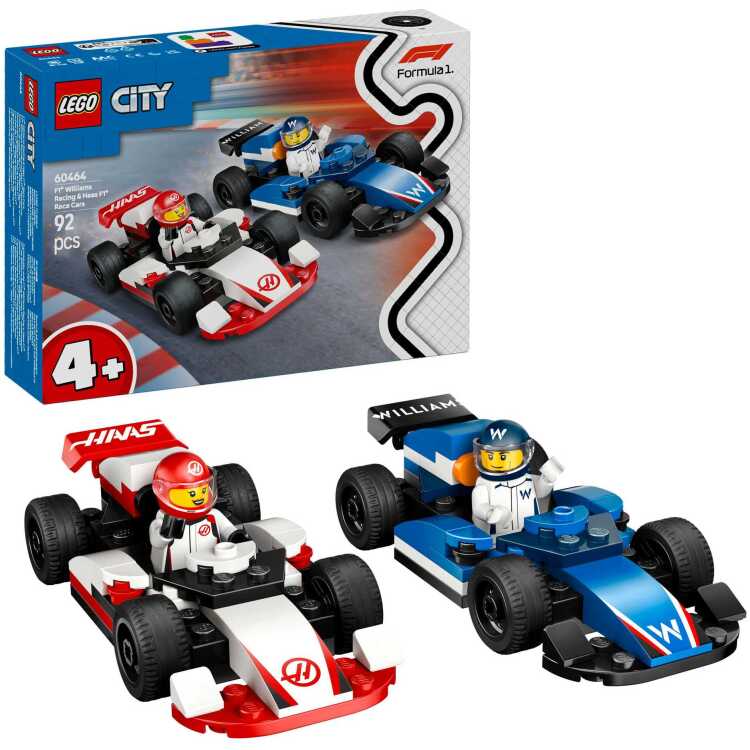 LEGO City - F1 Williams Racing en Haas F1 racewagens constructiespeelgoed 60464