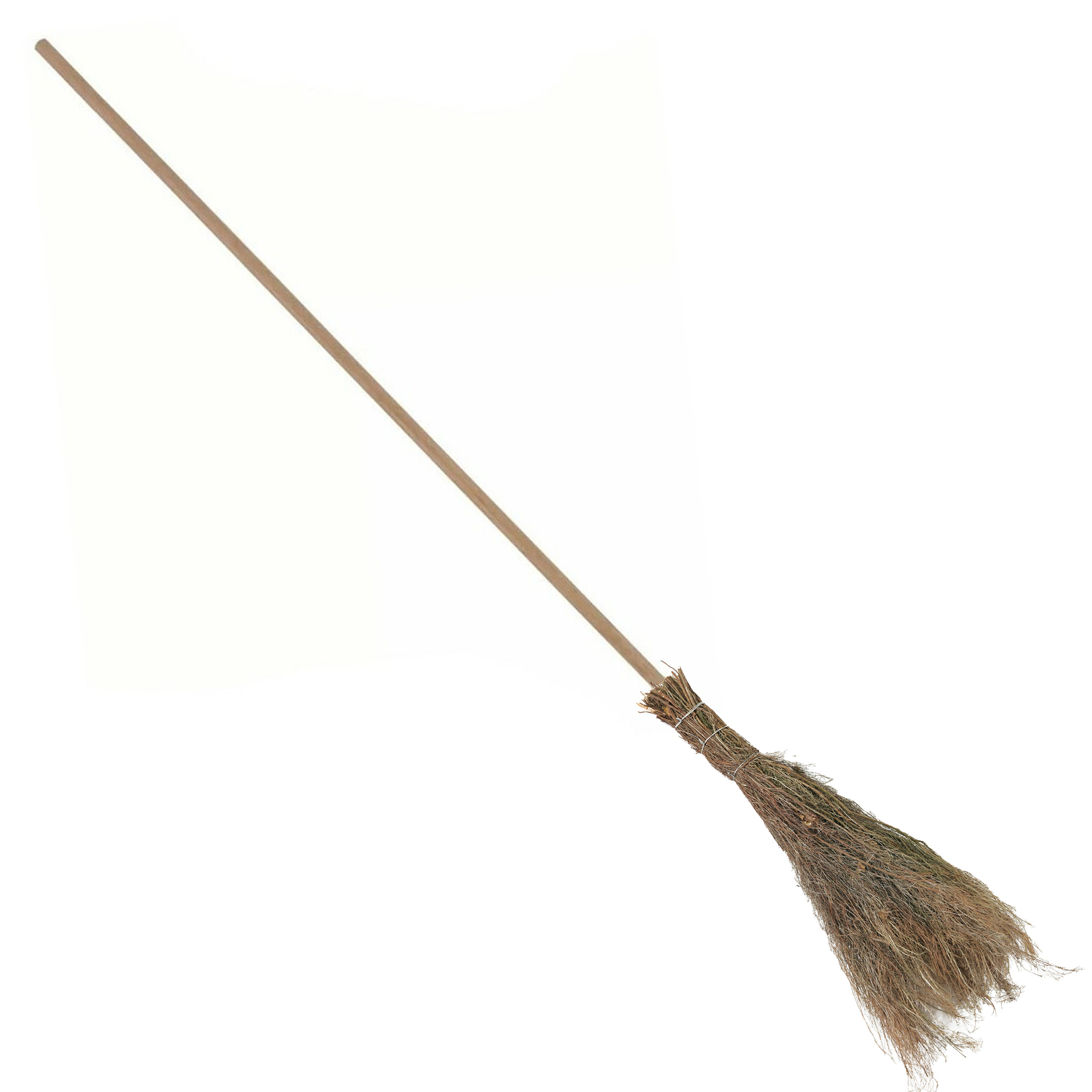 Takkenbezem met houten steel van 130 cm - Buiten - Natuurlijke takken -