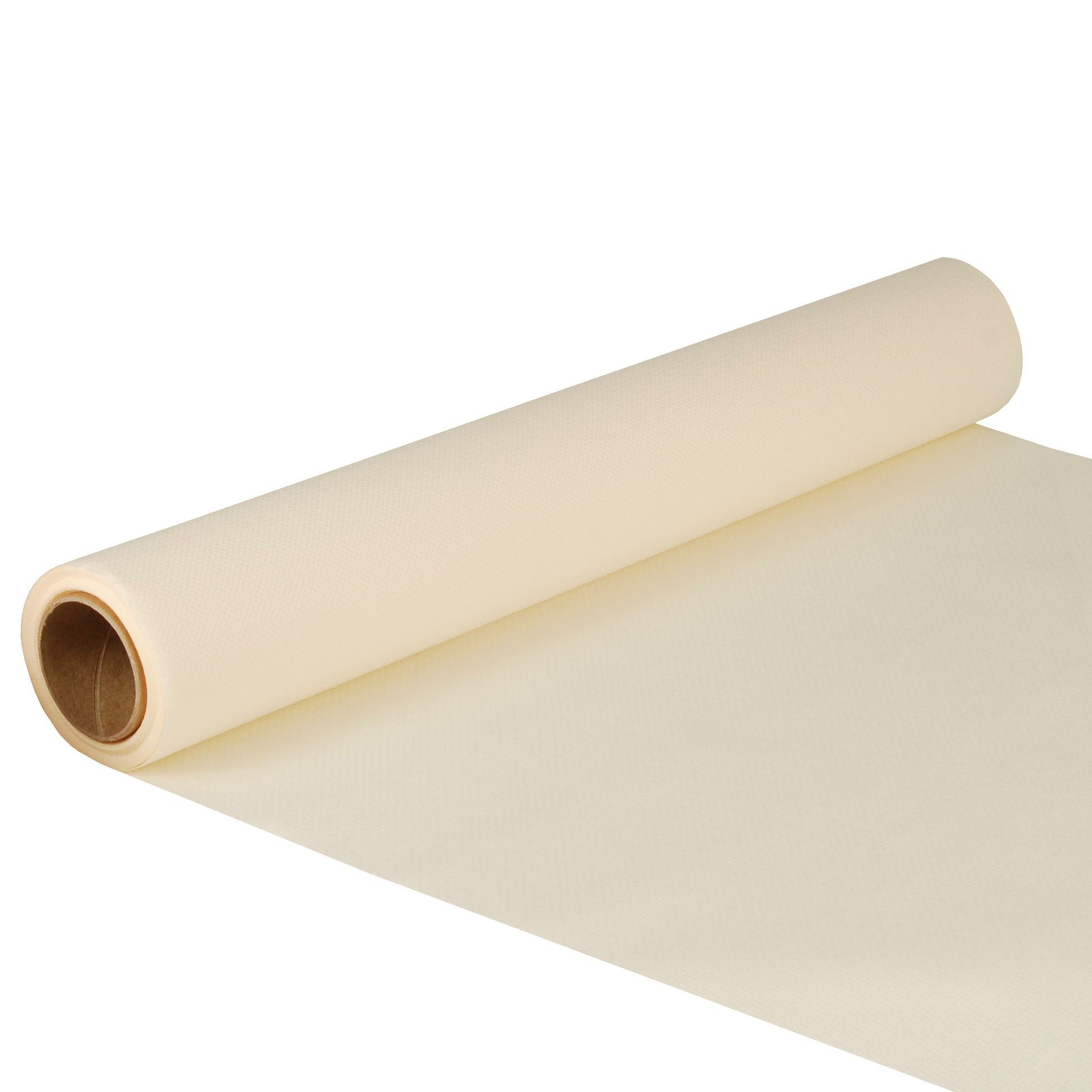 Tafelloper - creme wit - 500 x 40 cm - papier - tafelkleed loper - tafelversiering -