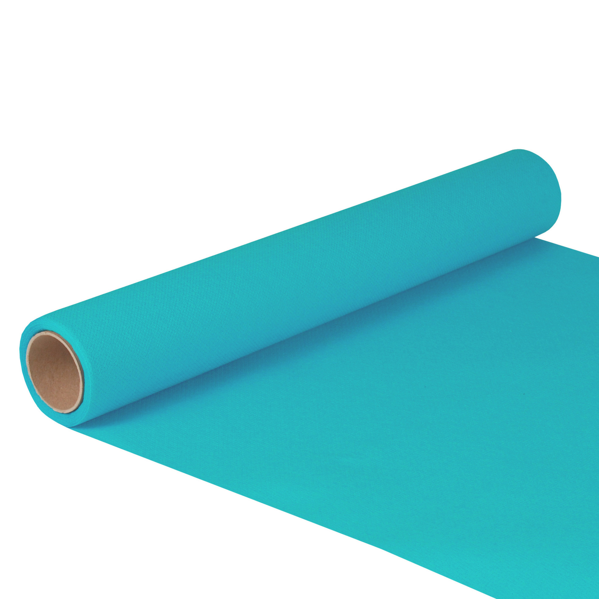 Tafelloper - turquoise - 500 x 40 cm - papier - tafelkleed loper - tafelversiering -