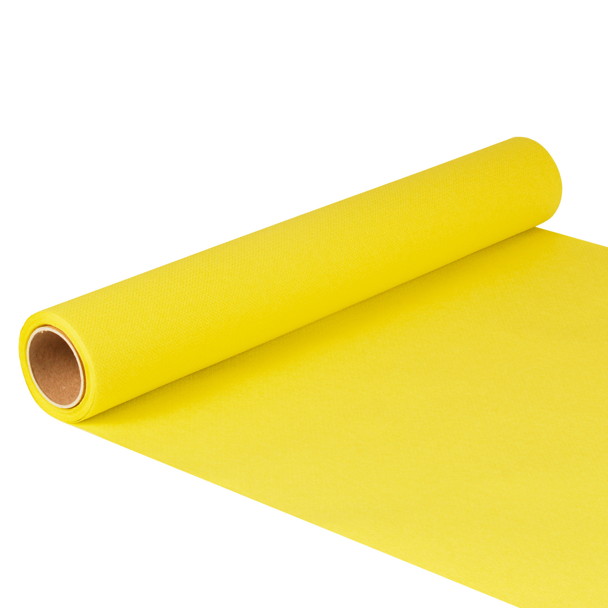 Tafelloper - geel - 500 x 40 cm - papier - tafelkleed loper - tafelversiering -