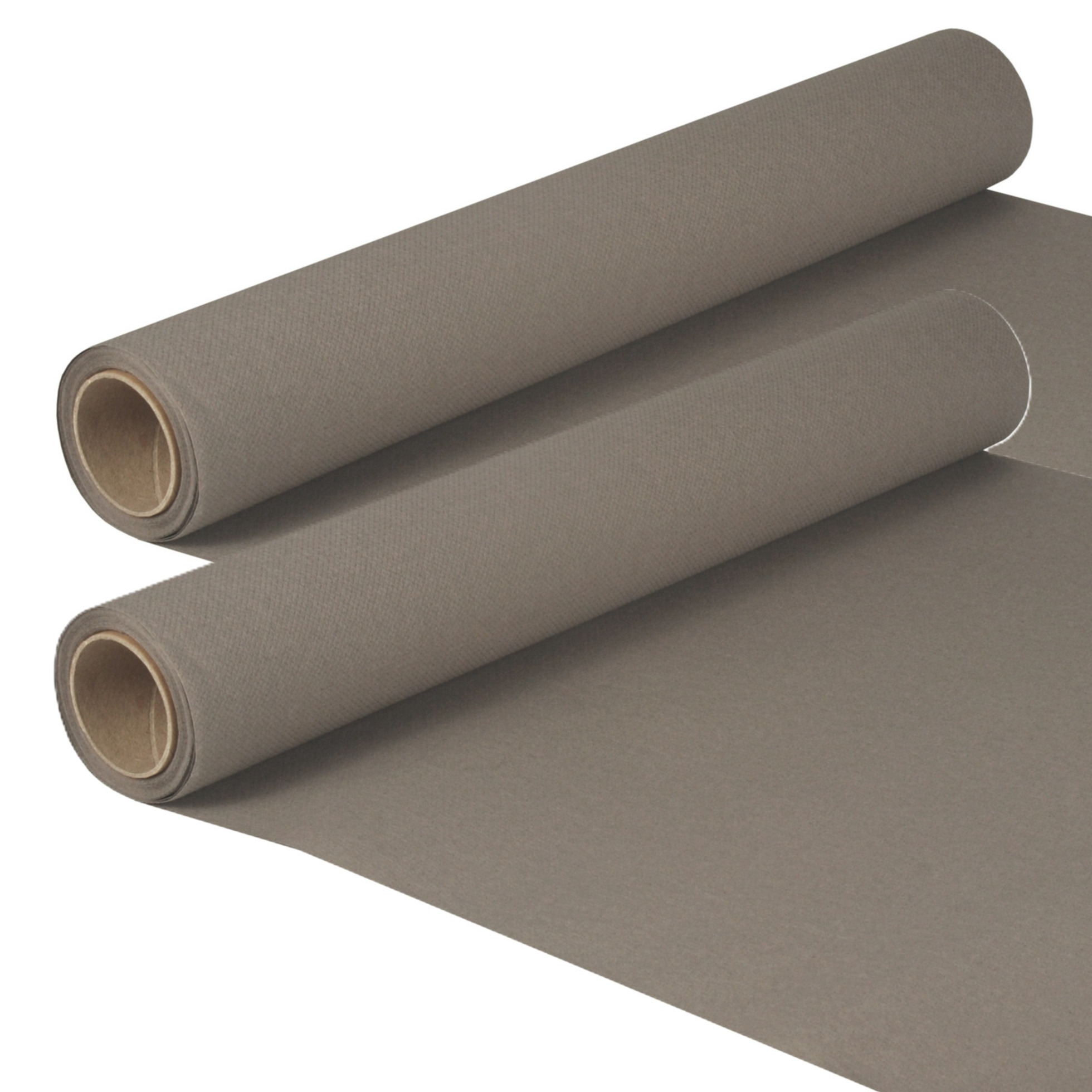 Tafelloper - 2x - grijs - 500 x 40 cm - papier - tafelkleed loper - tafelversiering -