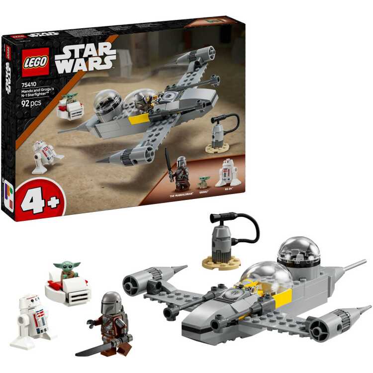 LEGO Star Wars - Mando en Grogu's N-1 Starfighter constructiespeelgoed 75410