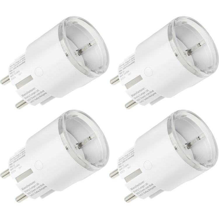 Shelly Plug S Gen3 slimme wifi, 4 stuks stekker Matter, Wifi, Bluetooth