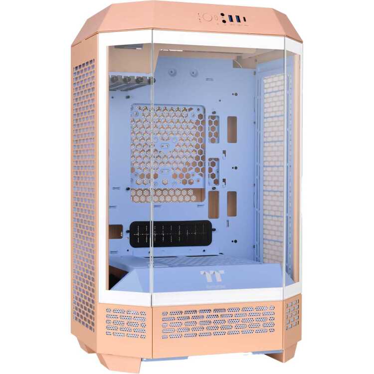Thermaltake The Tower 300 - Peach Fuzz tower behuizing 3x USB-A | Tempered Glass