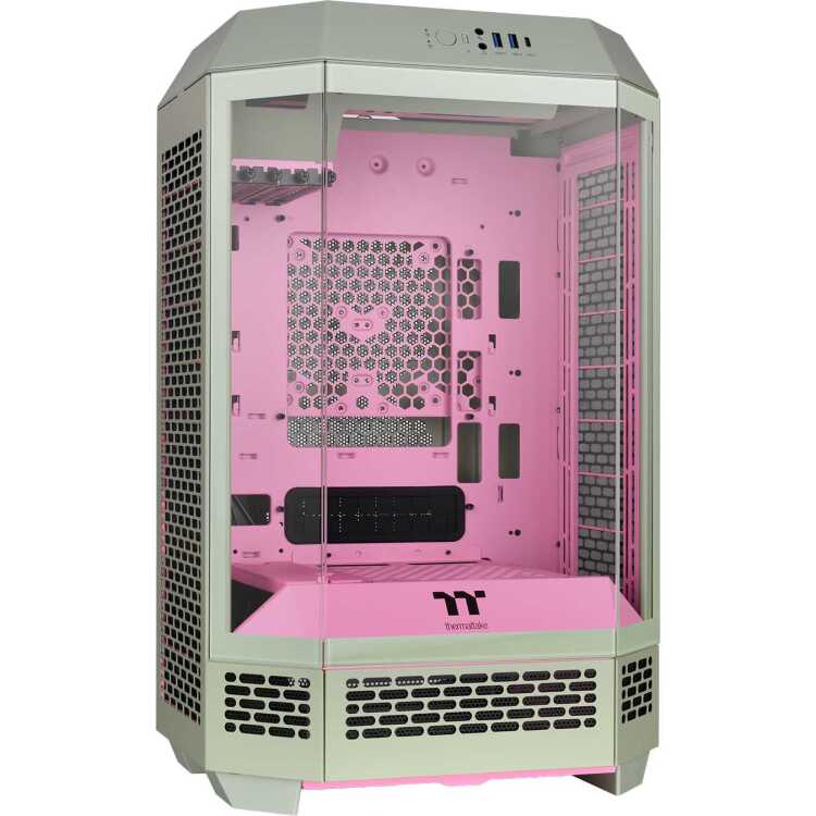 Thermaltake The Tower 300 - Matcha Plum tower behuizing 3x USB-A | Tempered Glass