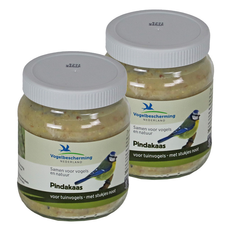Vogelpindakaas met noten 330 gram in een pot -