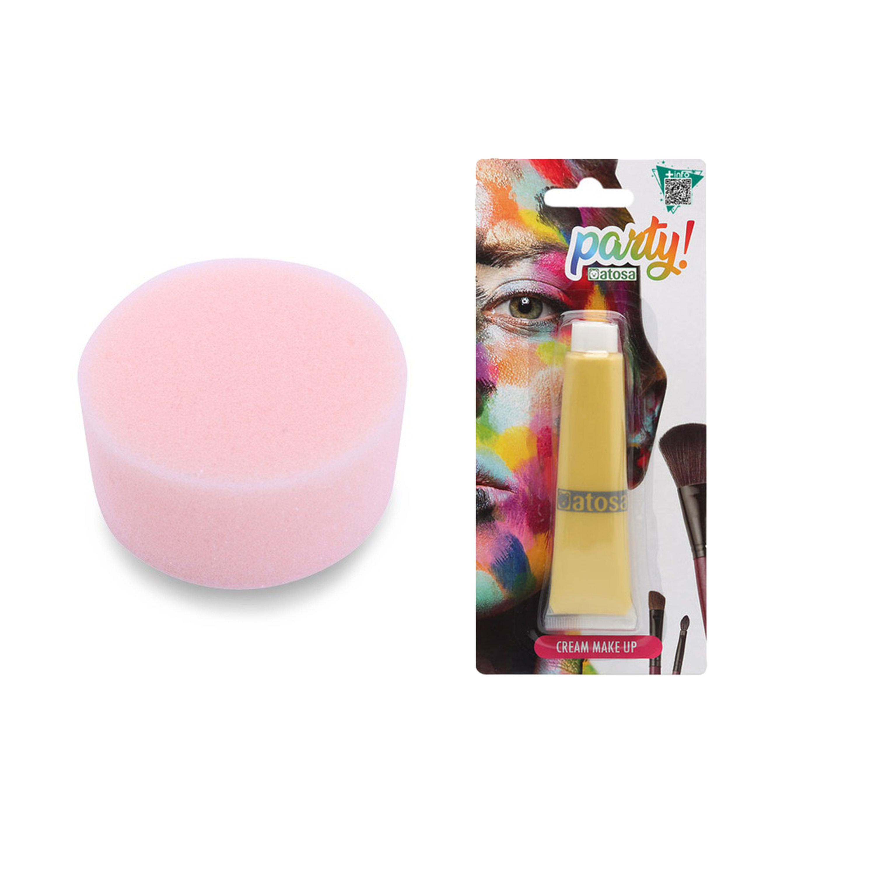 Carnaval schmink - Geel - met sponsje - Gezicht/lichaam - 30 ml - grimeren - kind/volwassenen -