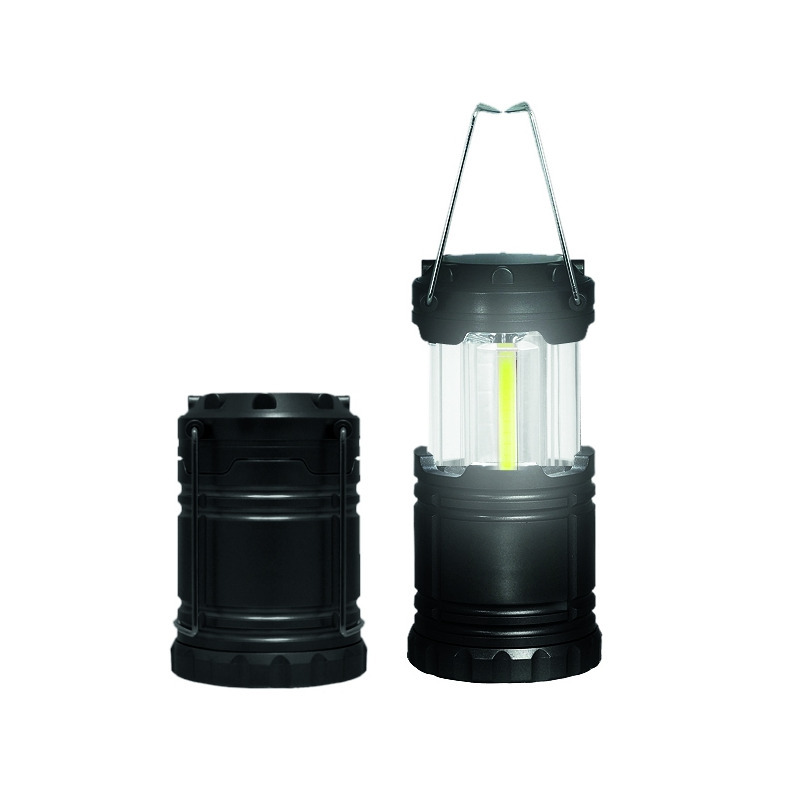 Lantaarn - pop-up - zwart - LED - campinglamp - kamperen -