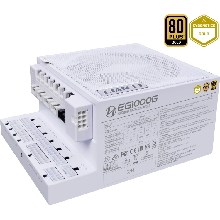 Lian Li Edge Gold 1000W White with HubEU voeding