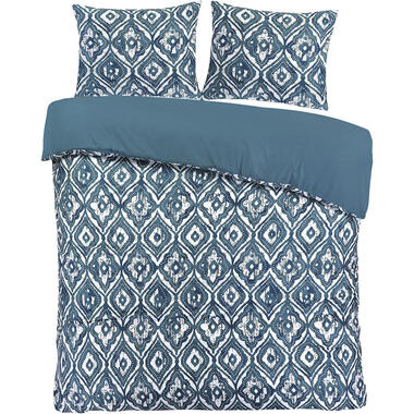 Dekbedovertrek Fez - blauw - 240x220 cm - Leen Bakker