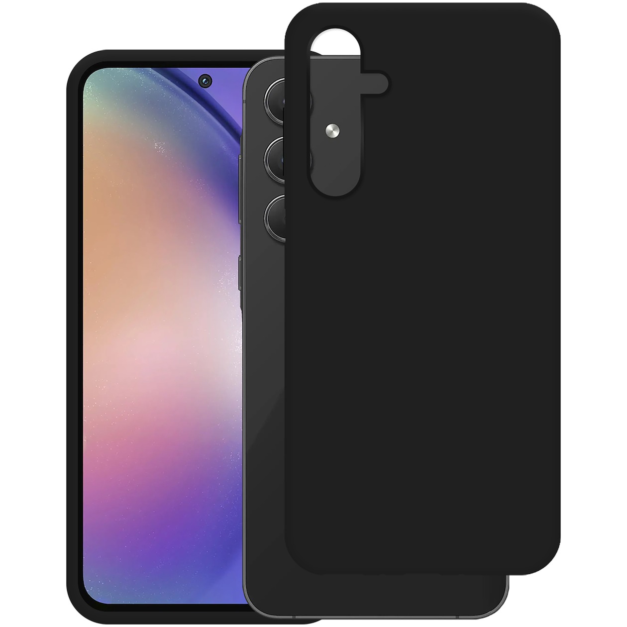 Just in Case Soft TPU Case voor Samsung A55 Telefoonhoesje Zwart
