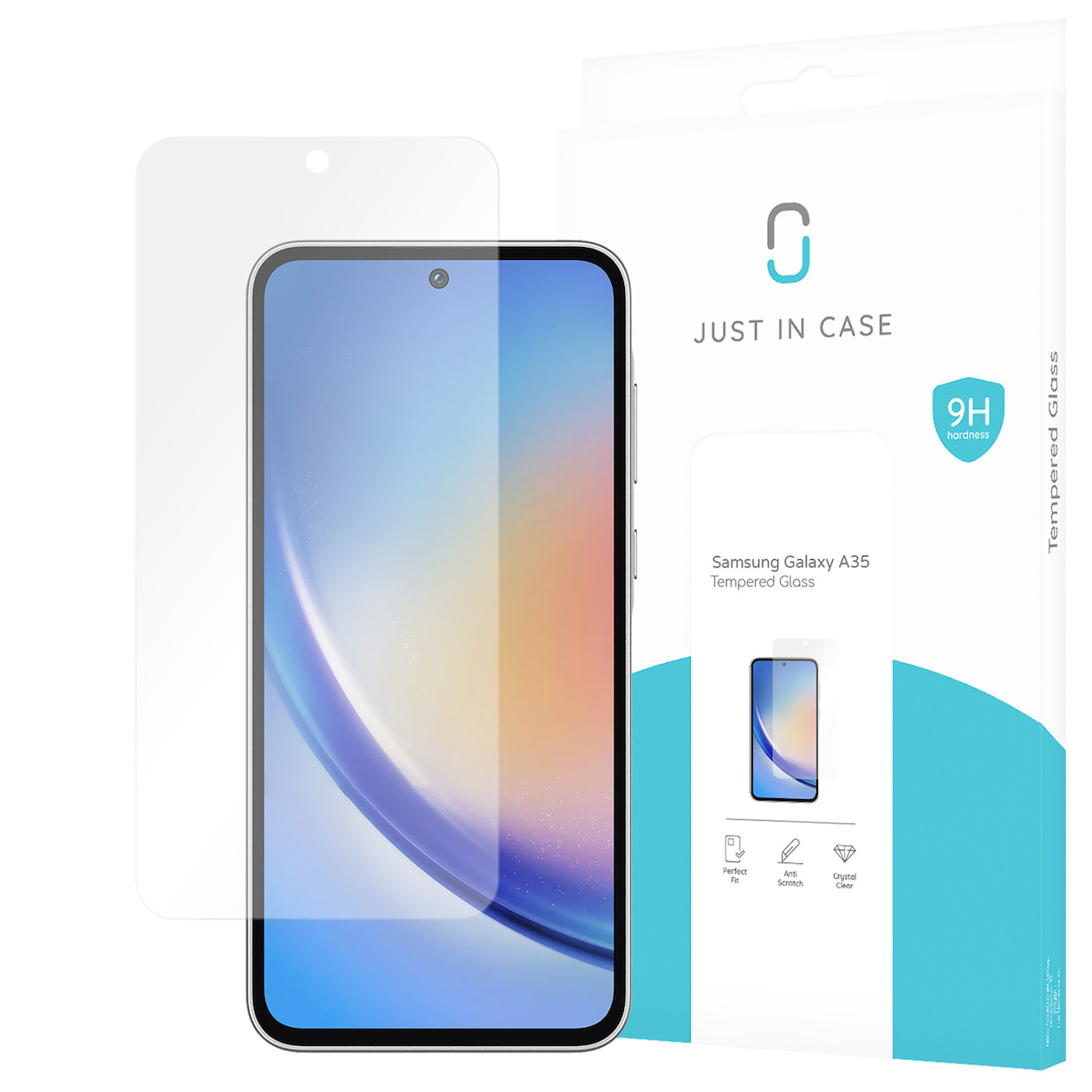 Just in Case Tempered Glass voor Samsung A35 Smartphone screenprotector