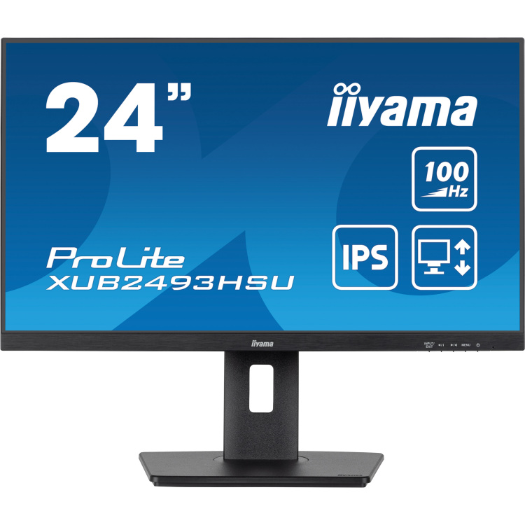 iiyama ProLite XUB2493HSU-B7 ledmonitor 100 Hz, HDMI, DisplayPort, USB, Audio, Adaptive Sync