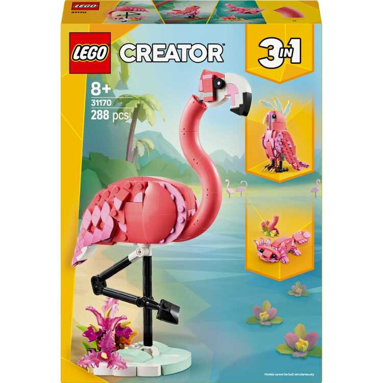 LEGO Creator 3-in-1 - Wilde dieren: roze flamingo constructiespeelgoed 31170