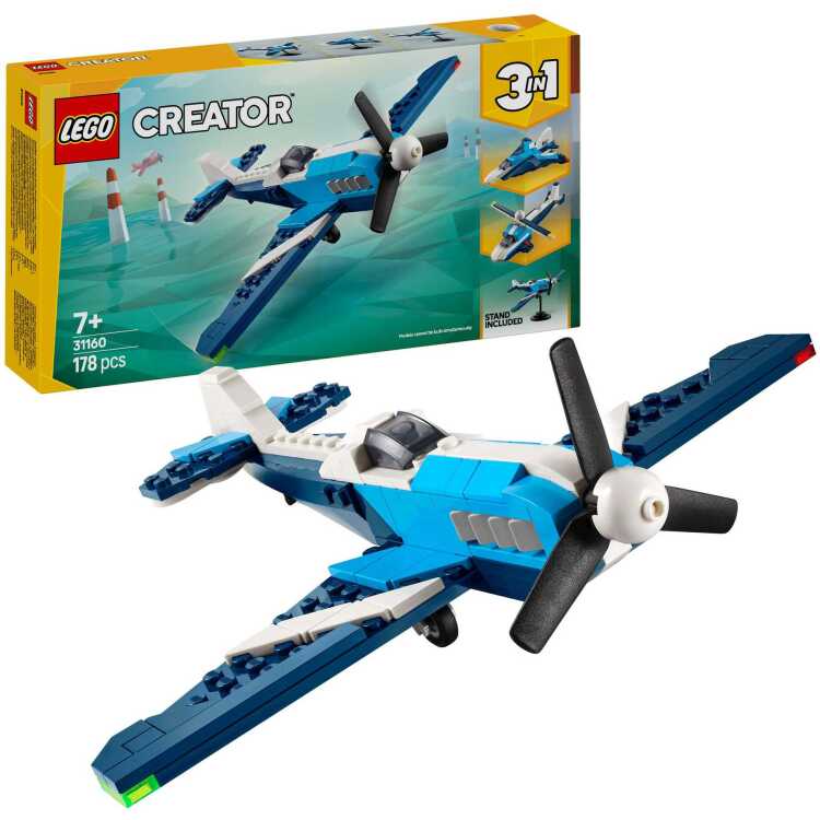 LEGO Creator 3-in-1 - Luchtvaart: racevliegtuig constructiespeelgoed 31160
