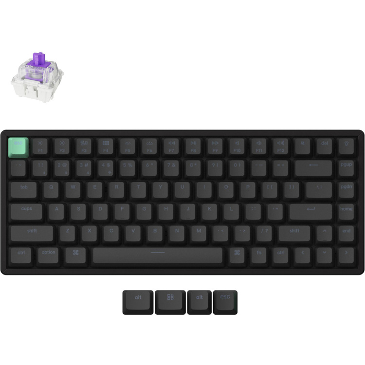 Keychron K2 HE-J1 Standard version toetsenbord 75%, RGB, OSA double-shot PBT, hot swap, 2.4GHz | Bluetooth 5.2 | USB-C