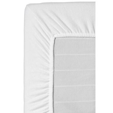 Hoeslaken Molton stretch - wit - 80x200 cm - Leen Bakker