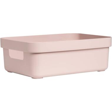 Sigma home box 9 liter - roze - 35,2x25,3x12,2 cm - Leen Bakker