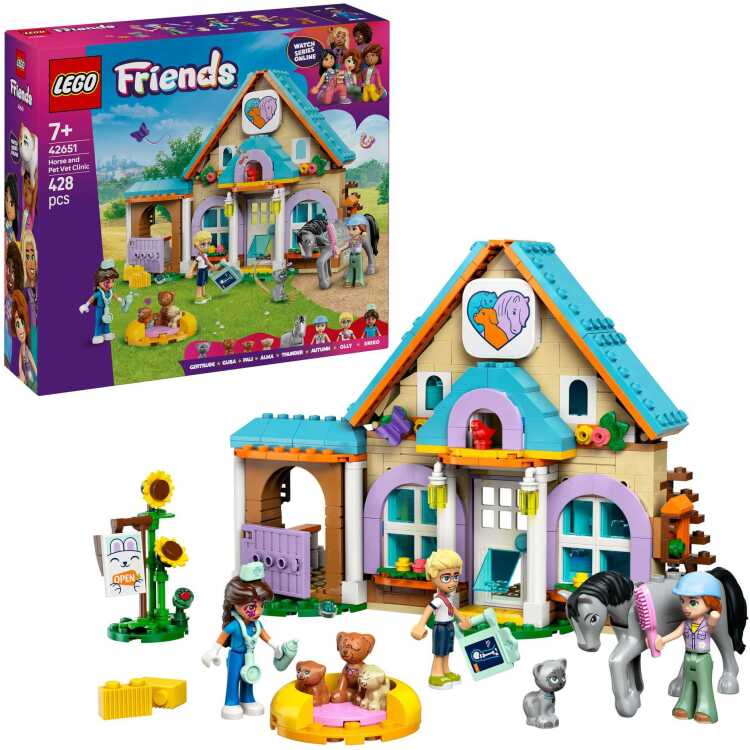 LEGO Friends - Dierenkliniek voor paarden en huisdieren constructiespeelgoed 42651