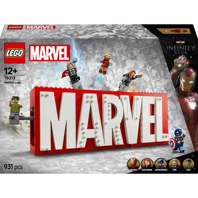 LEGO Marvel Super Heroes - MARVEL logo en minifiguren constructiespeelgoed 76313
