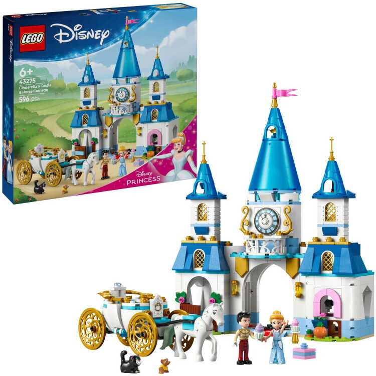 LEGO Disney Princess - Assepoesters kasteel en paardenkoets constructiespeelgoed 43275