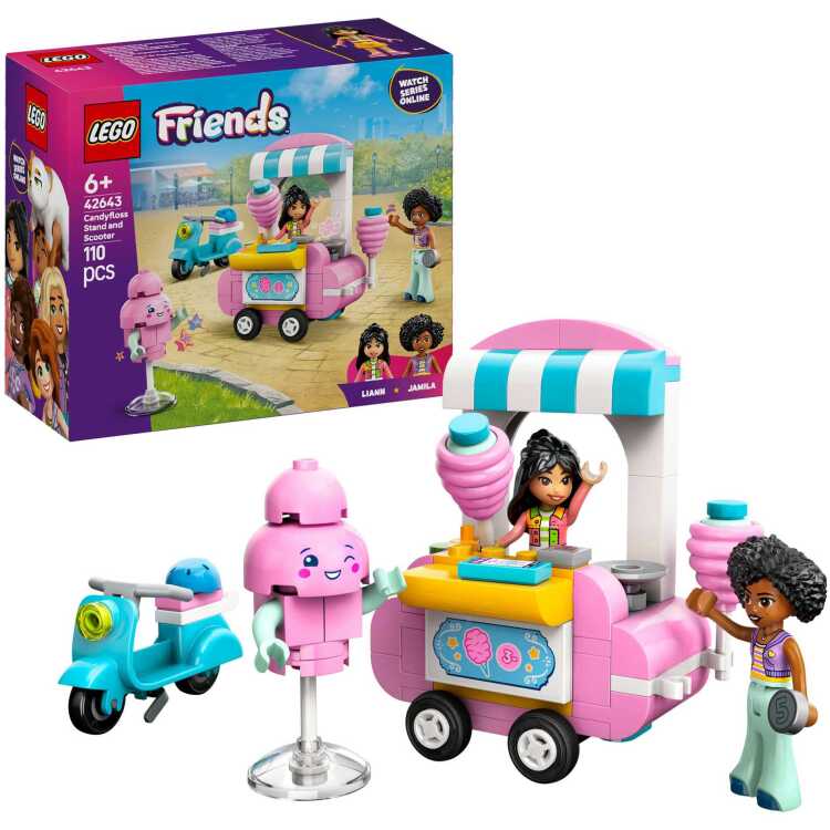 LEGO Friends - Suikerspinkraam en scooter constructiespeelgoed 42643