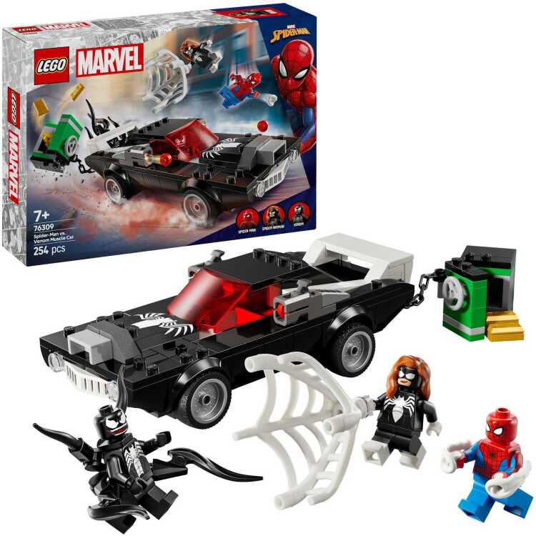 LEGO Marvel Super Heroes - Spider-Man vs. Venoms klassieke auto constructiespeelgoed 76309