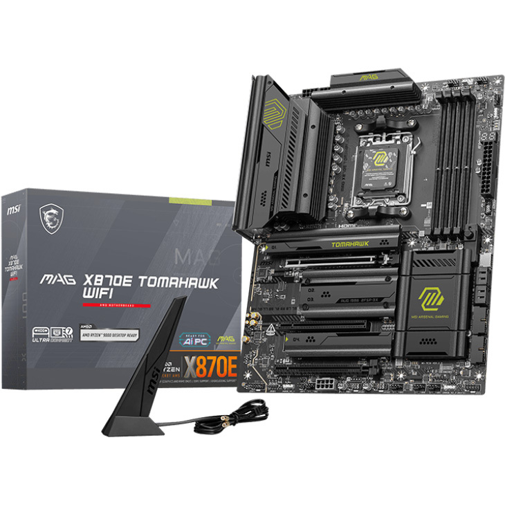 MSI MAG X870E TOMAHAWK WIFI moederbord 5 Gb-LAN, Wi-Fi 7, BT, Sound, ATX